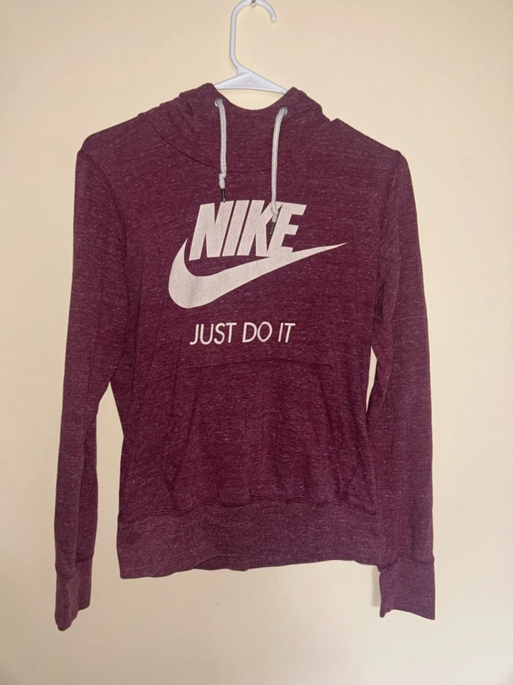 Nike Women’s M Maroon Sweatshirt with White Swoosh